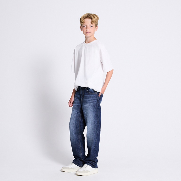 Relaxed straight jeans "Seattle star" Dark heavy worn